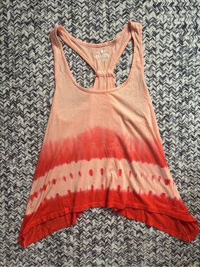 Womens Medium Mudd Summer Festival Flowy Tie-Dye Cotton Modal Racerback Tank Top